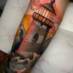 Guiding Light From Shore To Skin: 57 Captivating Lighthouse Tattoos